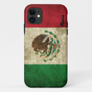 Gewohnheit beunruhigter mexikanische Flagge iPhone iPhone 11 Hülle