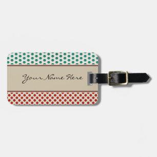 Gewohnheit, die Hexagone und Tupfen wiederholt Gepäckanhänger