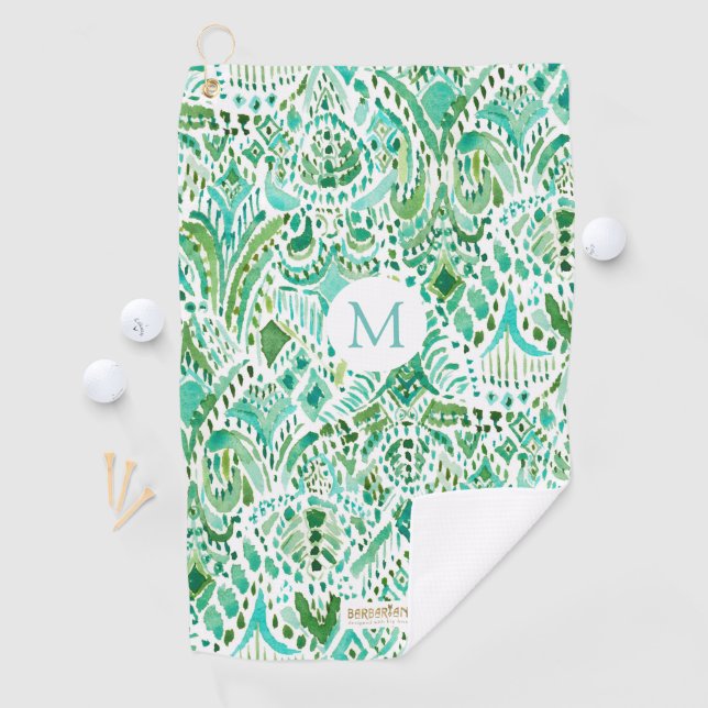 Gewohnheit, die' TURT grüne Aqua-Meeresschildkröte Golfhandtuch (Insitu)