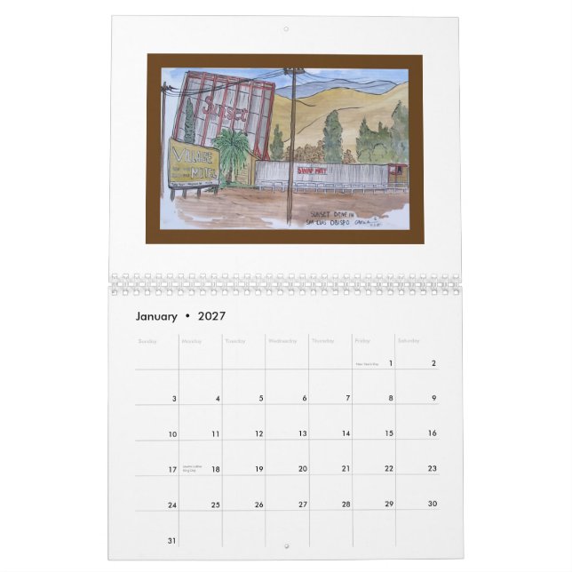 Gewohnheit Druckkalender Kalender (Jan 2027)