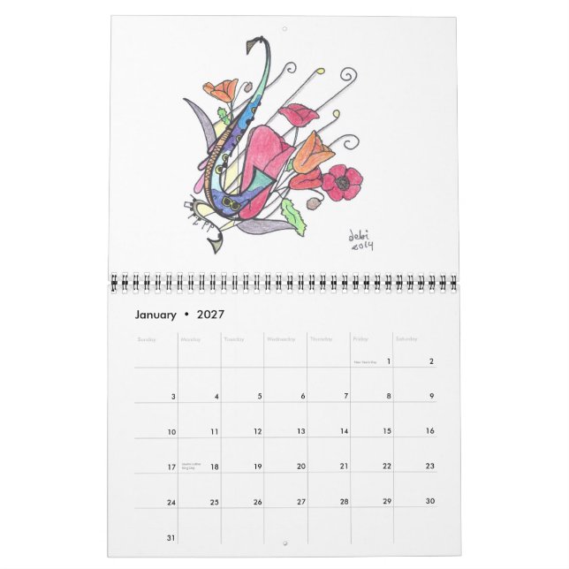 Gewohnheit Druckkalender Kalender (Jan 2027)