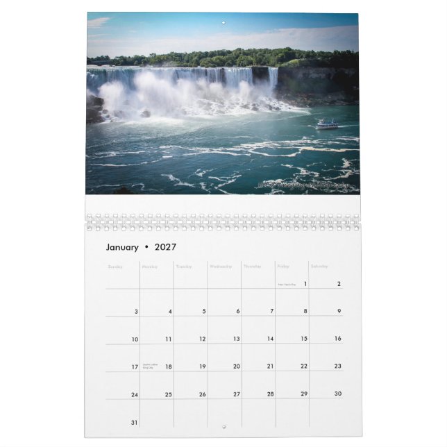 Gewohnheit Druckniagara- fallskalender Kalender (Jan 2027)