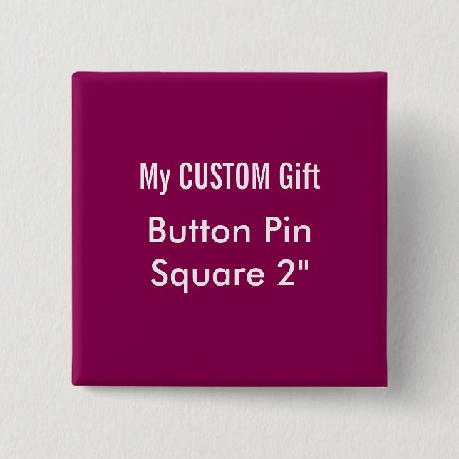 Gewohnheit druckte 2" quadratische button (Vorderseite)