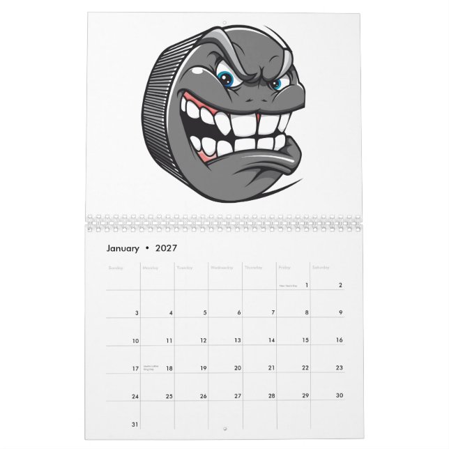 Gewohnheit druckte Hockey-Kalender 2015 Kalender (Jan 2027)