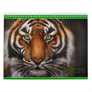 Gewohnheit druckte Kalender-Tiger-Katzen-Tierdruck Kalender