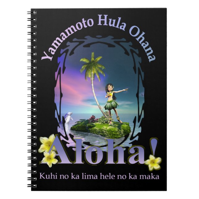 Gewohnheit für Notizbuch Yamamotos Hula Ohana Notizblock (Vorderseite)