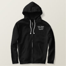 Gewohnheit gestickter Sherpa-Gesäumter ZipHoodie