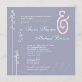 ::Gewohnheit: Hollyhock & Ampersand zweisprachige  Einladung