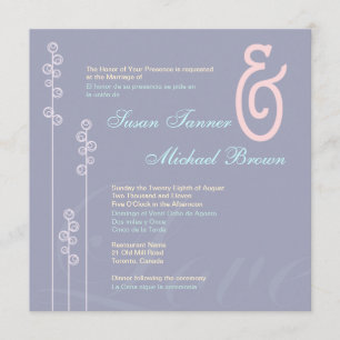 ::Gewohnheit: Hollyhock & Ampersand zweisprachige  Einladung