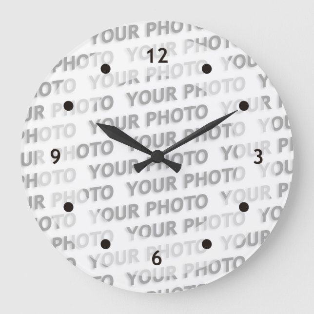 Gewohnheit Ihre Text-, Bild- u. Hintergrundfarbe Große Wanduhr (Vorderseite)