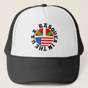 Gewohnheit, Ikurriña + USA-Flagge "Basken in den Truckerkappe