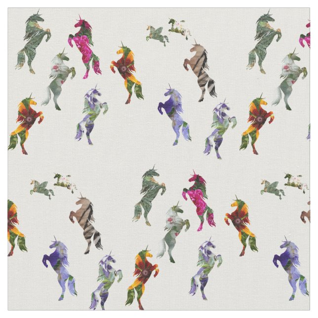 Gewohnheit kämmte Gewebe-Einhörner der Stoff (Nahaufnahme)