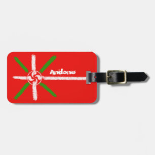 Gewohnheit, Kreide gezeichneter Baske Ikurriña und Gepäckanhänger