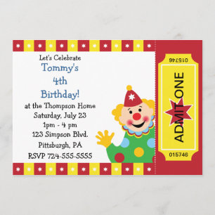 Gewohnheit scherzt Clown-Geburtstags-Party Einladung