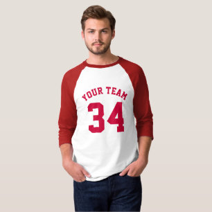 Gewohnheit trägt Jersey zur Schau, das Rot Ihre T-Shirt
