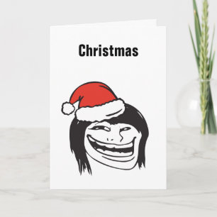 Gewohnheit Weihnachtenmeme Troll Le Me Woman Feiertagskarte