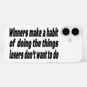 Gewohnheiten der Gewinner Motivationszitat iPhone 16 Hülle