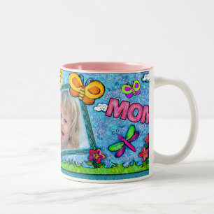 Gewohnheits-u. -text-Foto-Tasse der Mutter Tages Zweifarbige Tasse