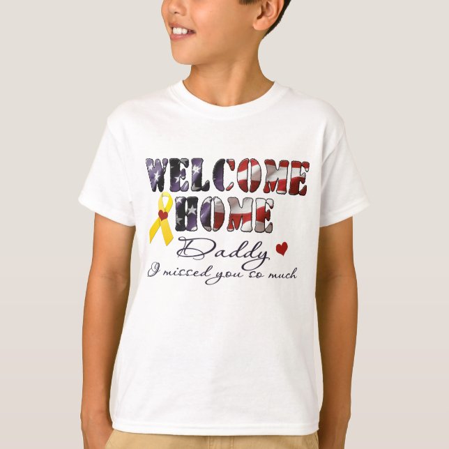 Gewohnheits-willkommener Zuhause-Vati verfehlte T-Shirt (Vorderseite)