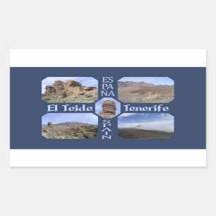 Gewohnheitsaufkleber EL Teide Rechteckiger Aufkleber