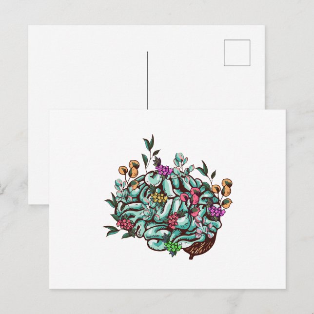Gewohnheitsbewusstsein des menschlichen Gehirns Postkarte (Vorne/Hinten)