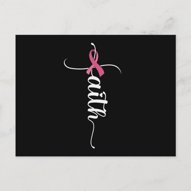 Gewohnheitsbewusstsein im Christlichen Brustkrebs Postkarte (Vorderseite)