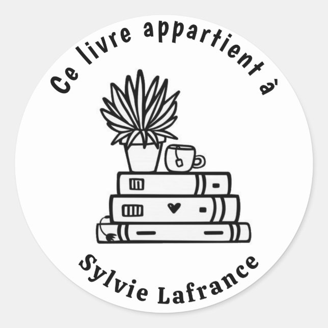 Gewöhnliche runde Buchkleber Runder Aufkleber (Vorderseite)