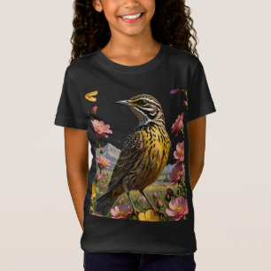 Gewöhnliche Wiesenlerche, umgeben von Prärielandsc T-Shirt