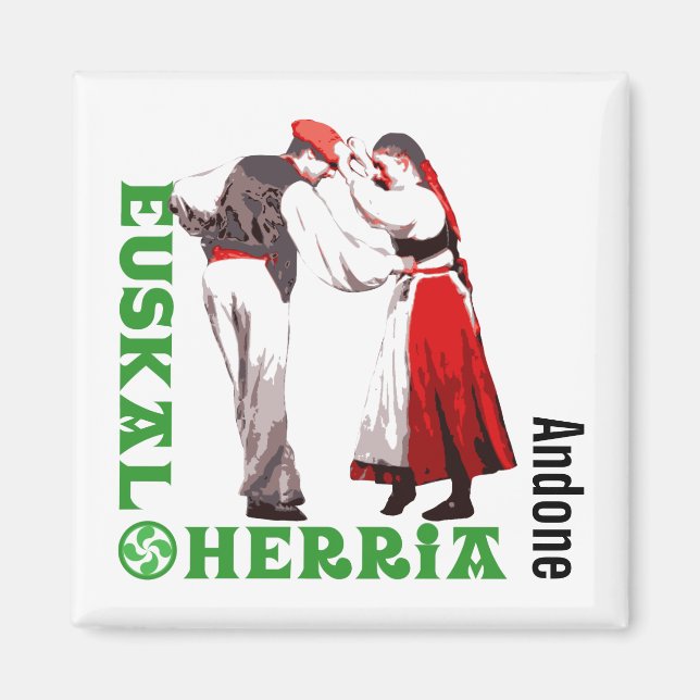 Gewohnt, Euskal Herria, traditioneller baskischer  Magnet (Vorne)