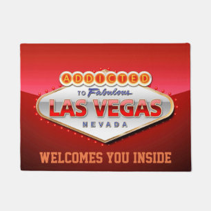 Gewöhnt nach Las Vegas, lustiges Zeichen Nevadas Fußmatte