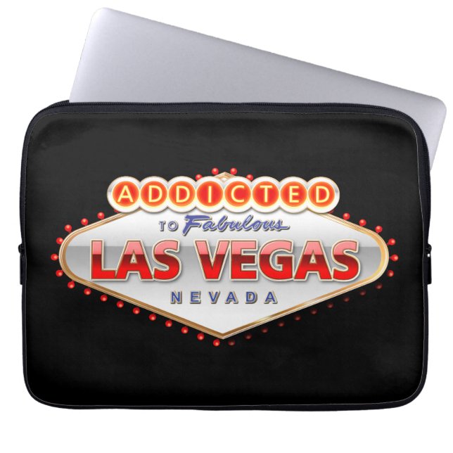 Gewöhnt nach Las Vegas, lustiges Zeichen Nevadas Laptopschutzhülle (Vorderseite)