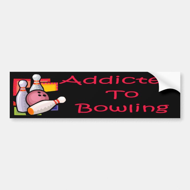 Gewöhnt zum Bowling Autoaufkleber (Vorne)