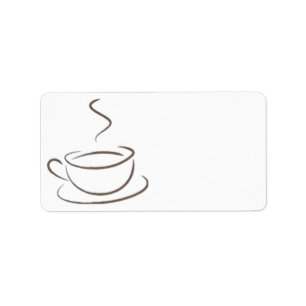 Gewöhnt zum Kaffee Adressaufkleber