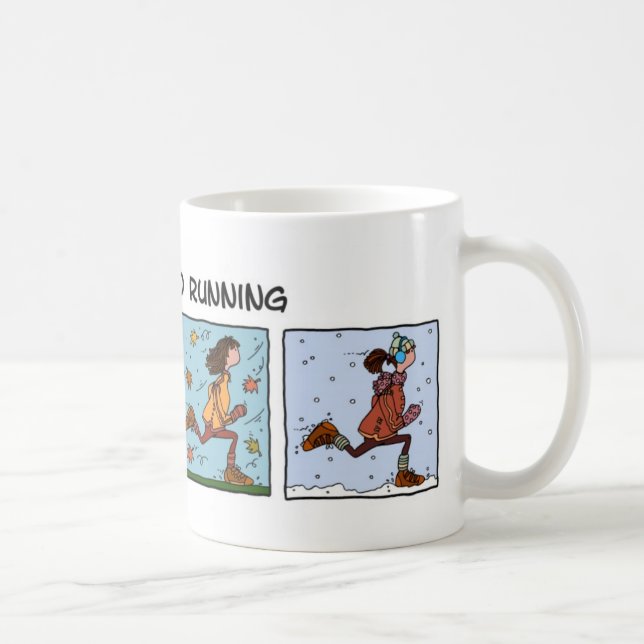 gewöhnt zum Laufen (Frau) Kaffeetasse (Rechts)