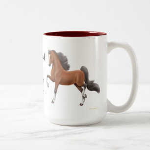 Gewöhnt zum Pferd zeigt Gaited Saddlebred Tasse