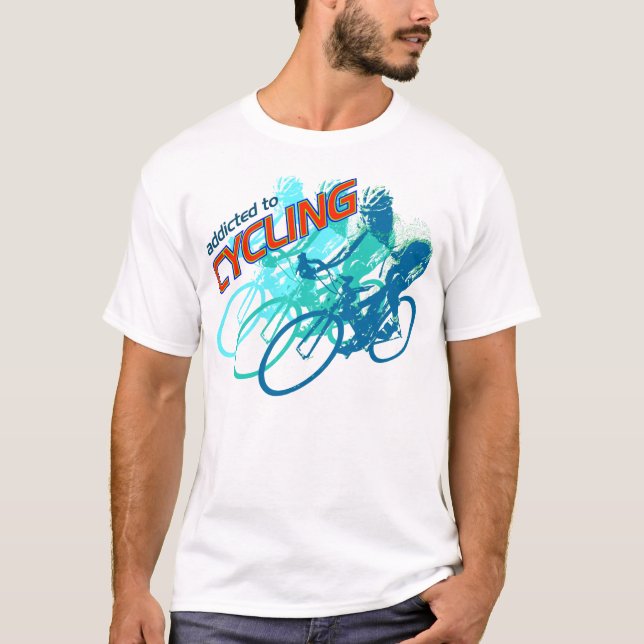 Gewöhnt zum Radfahren des coolen Entwurfs T-Shirt (Vorderseite)