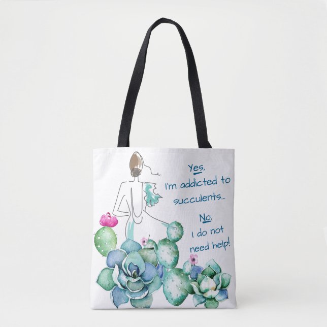 Gewöhnt zur Succulents-Taschen-Tasche (Vorderseite)