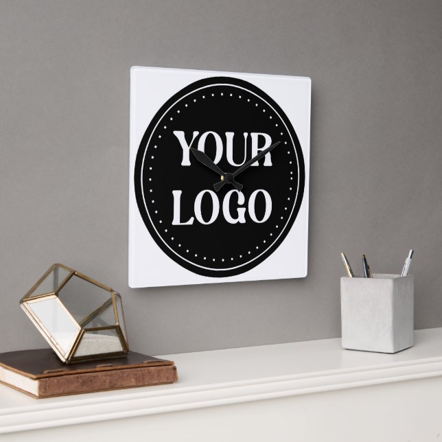 Gewohnte Hochzeit, Elegant, Geschenke zum Jahresta Quadratische Wanduhr (Büro)