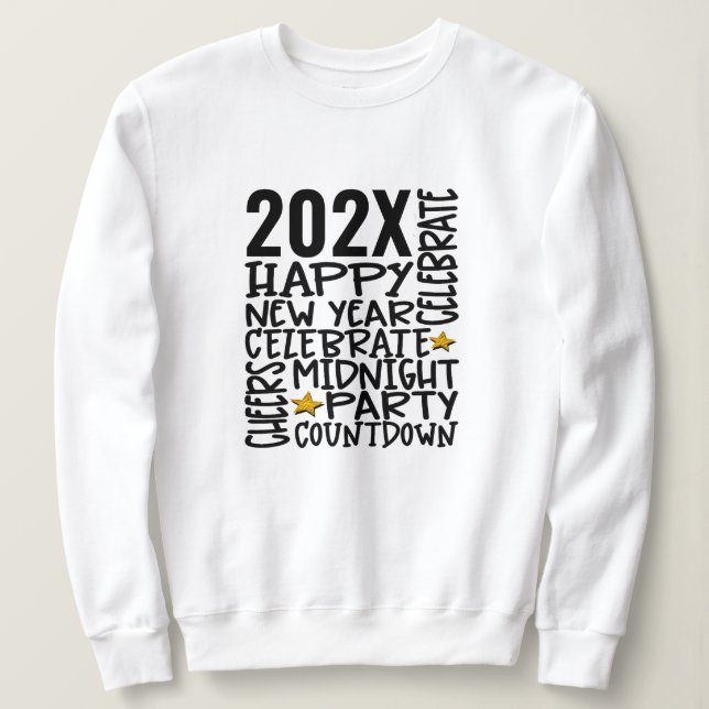 Gewohnte [Jahr] Personalisierte Familie Neue Jahre Sweatshirt (Design vorne)