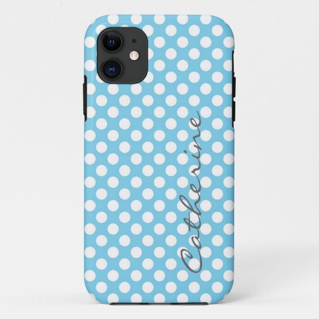 Gewohnte Polka-Punkte für Mädchen, klassisch Case-Mate iPhone Hülle (Rückseite)