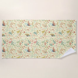 Gewohnte Vögel und Zweige Gelb Strandtuch