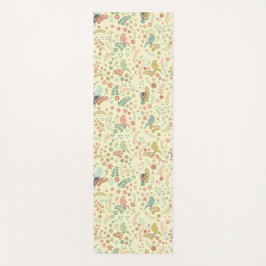 Gewohnte Vögel und Zweige Gelb Yogamatte