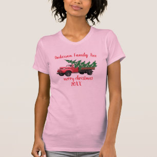 Gewohnte Weihnachtsbaumwagen Frauen Weihnachten T-Shirt