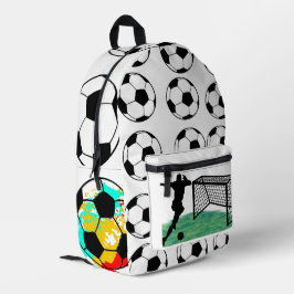 Gewohnter Fußball Bedruckter Rucksack