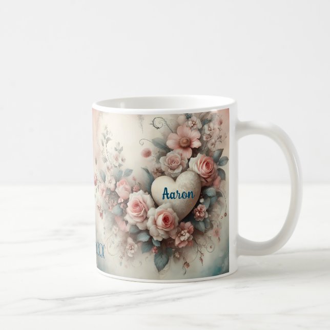 Gewohnter Jahrestag Blumenregen Kaffeetasse (Rechts)