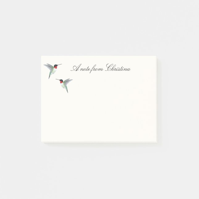 Gewohnter Ruby-throated Hummingbird Post-it Notes Klebezettel (Vorderseite)