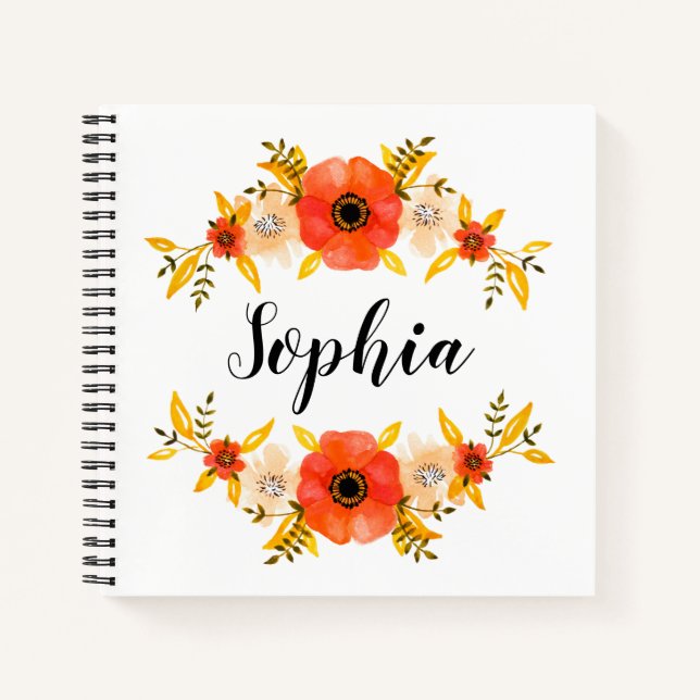 Gewohnter Text für Girlanfarbenkorallen Notizbuch (Vorderseite)