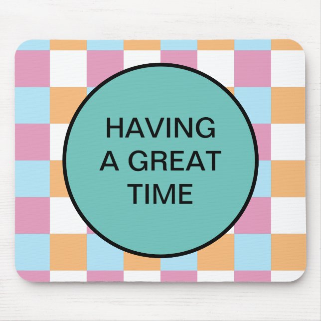 Gewohnter Text Mousepad (Vorne)