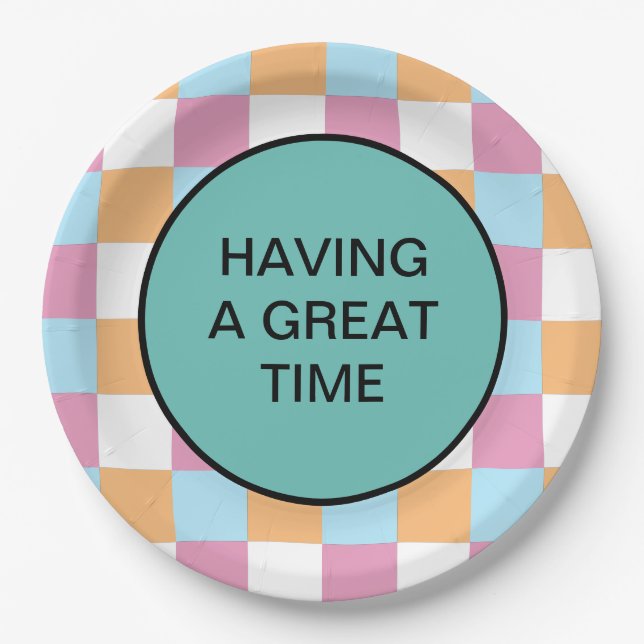 Gewohnter Text Pappteller (Vorderseite)