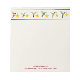 Gewohnter Urlaub Hummingvögel Notizblock